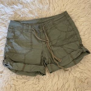 Army green shorts